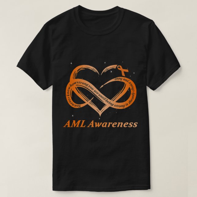 AML Warrior I är Bra Akute Myeloid Leukemia Awaren T Shirt (Design framsida)
