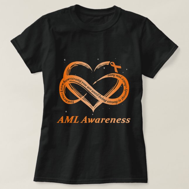 AML Warrior I är Bra Akute Myeloid Leukemia Awaren T Shirt (Design framsida)