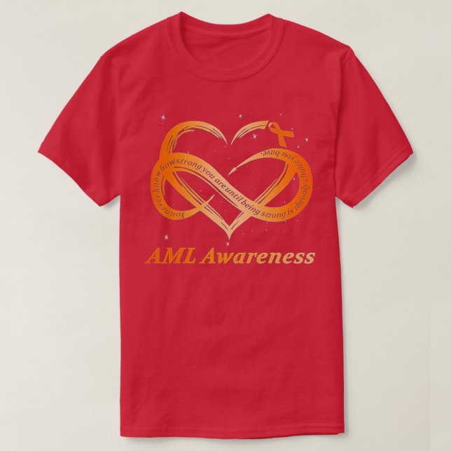 AML Warrior I är Bra Akute Myeloid Leukemia Awaren T Shirt (Design framsida)