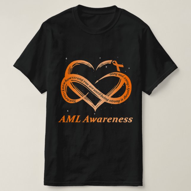 AML Warrior I'm Fine Acute Myeloid Leukemia Awaren T Shirt (Design framsida)