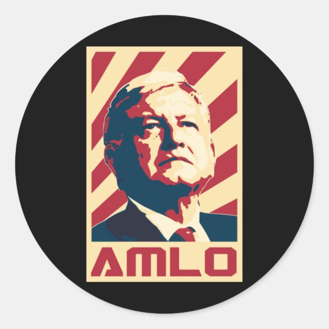 Amlo Preside Runt Klistermärke (Framsida)