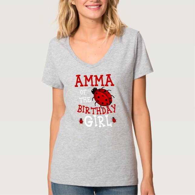 Amma från Birthday Girl Ladybug Bday Party T Shirt (Framsida)