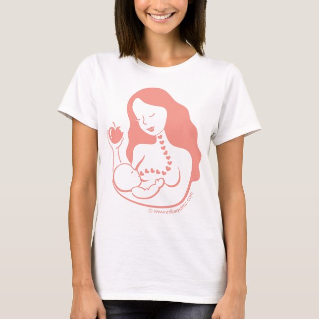 Amma modern och babyen, sunt äta tröja (Framsida)