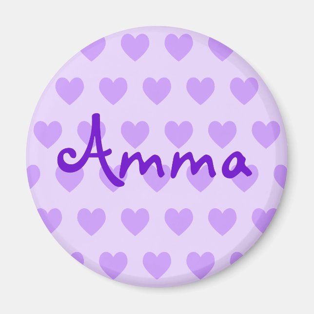 Amma vid Lila Magnet (Framsidan)