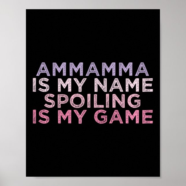 Ammamma är min Namn-spolning... är min vackra game Poster (Framsidan)
