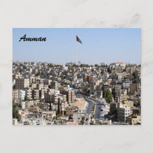 Amman City flagga Vykort