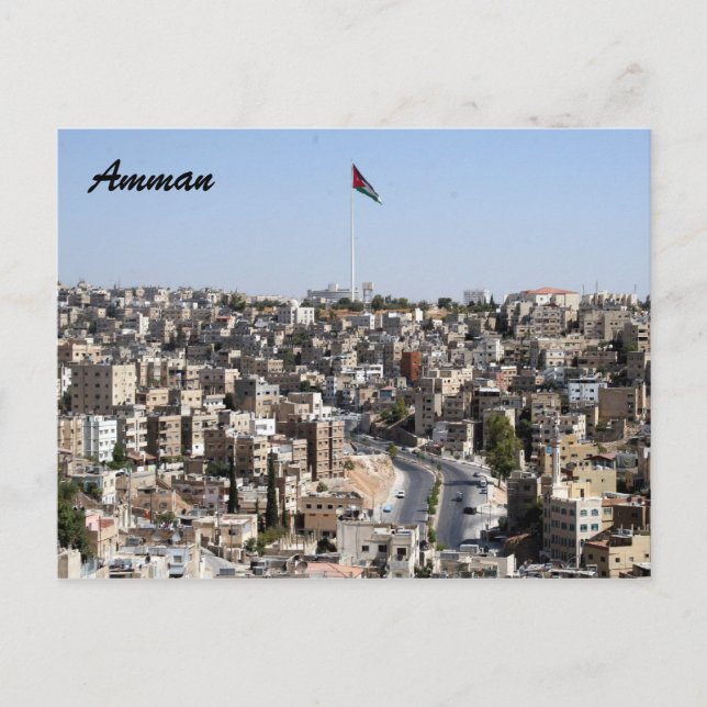 Amman City flagga Vykort (Framsida)