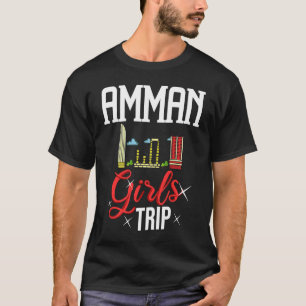 Amman Jordan City Resa Skyline Karta Travel 1 T Shirt
