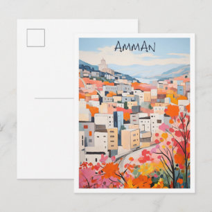 Amman Jordan Resa Stad Estetik Vykort