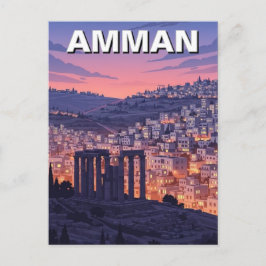 Amman Jordan Travel Vykort