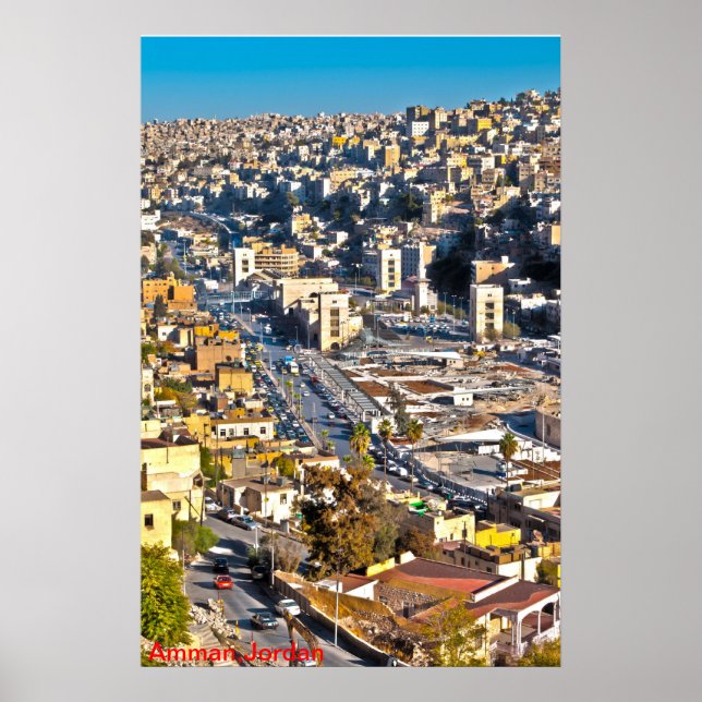 Amman,Jordanien Poster (Framsidan)