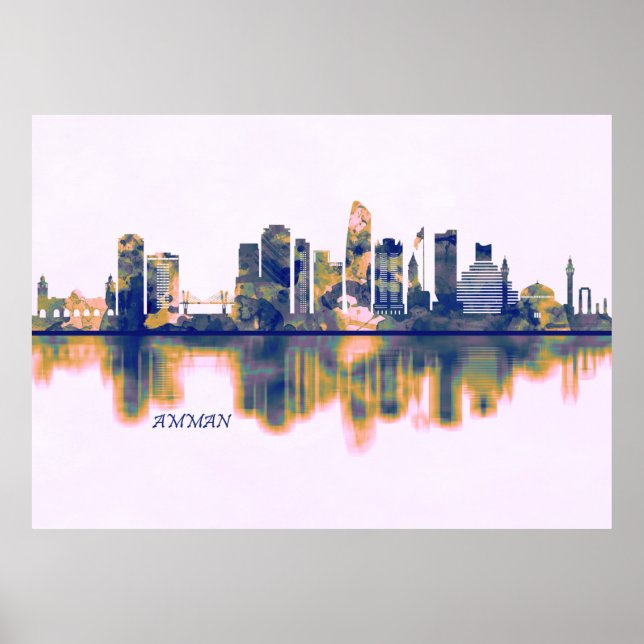 Amman Skyline Poster (Framsidan)