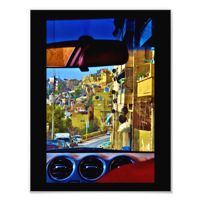 Amman View från Taxi Fototryck (Framsidan)