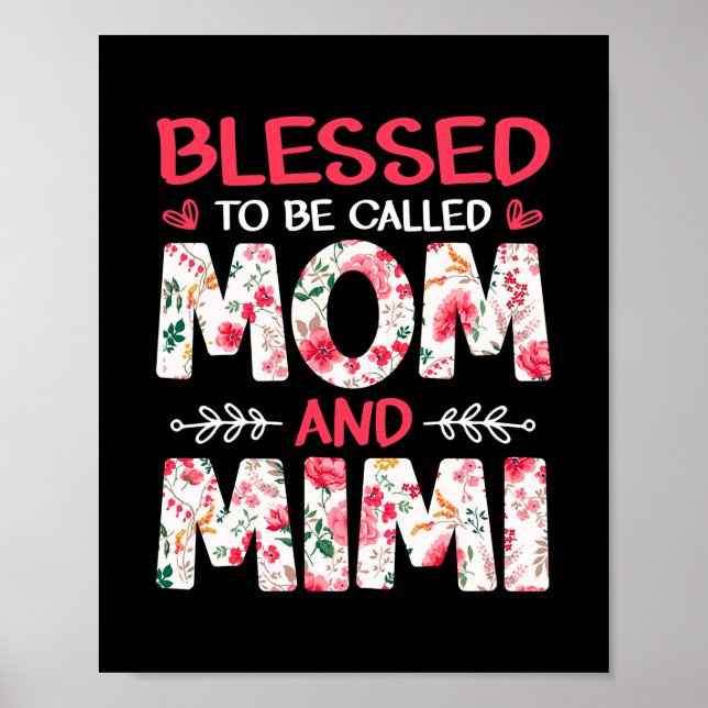 Ammerande välsignad med namnet Mamma och Mimi Poster (Framsidan)
