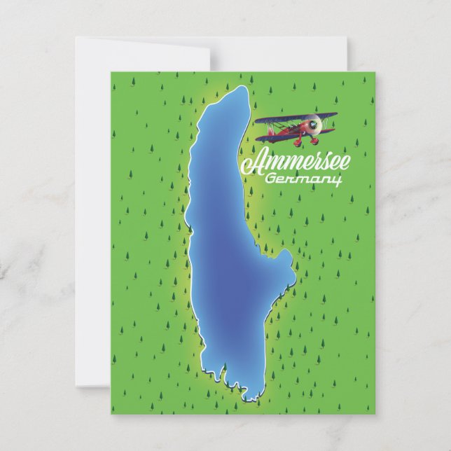 Ammersee Tyskland sjökarta (Framsida)