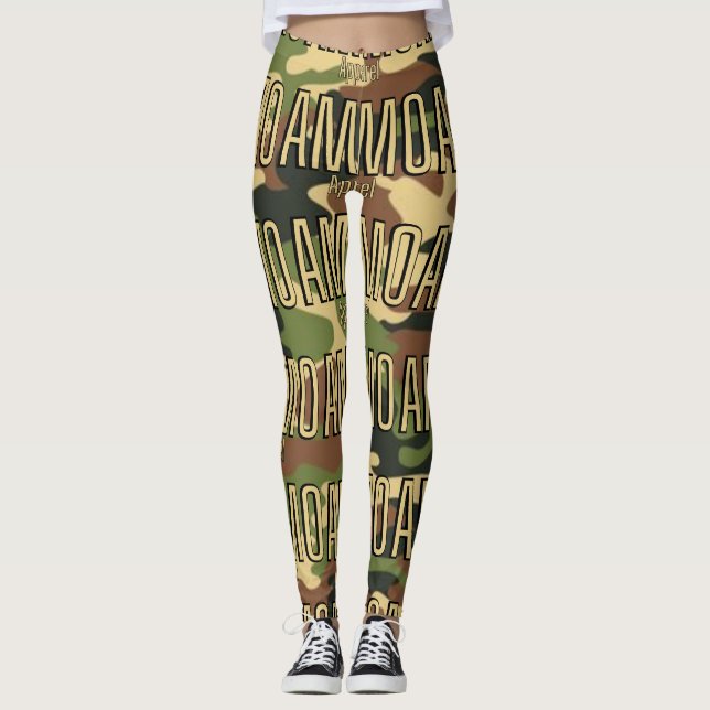 AMMO Apparel Classic Army Skriv ut kvinnans allt-ö Leggings (Framsida)