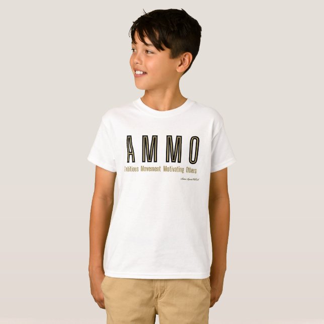 Ammo Apparel USA Acronym Boy's T-Shirt (Hel framsida)