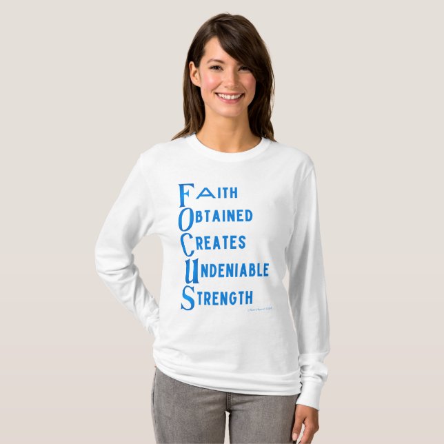 AMMO Apparel USA Focus Acronym Womans Långärmad T Shirt (Hel framsida)