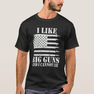 Ammo Gun Jag gillar stora vapen som säger T Shirt