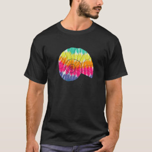 Ammonit with Tie Dye Print for Fossil Hunting T Shirt