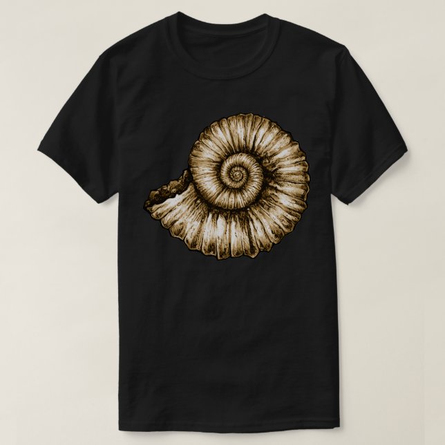 Ammonite Fossil 21 T Shirt (Design framsida)
