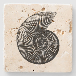 Ammonite Fossil Stenunderlägg