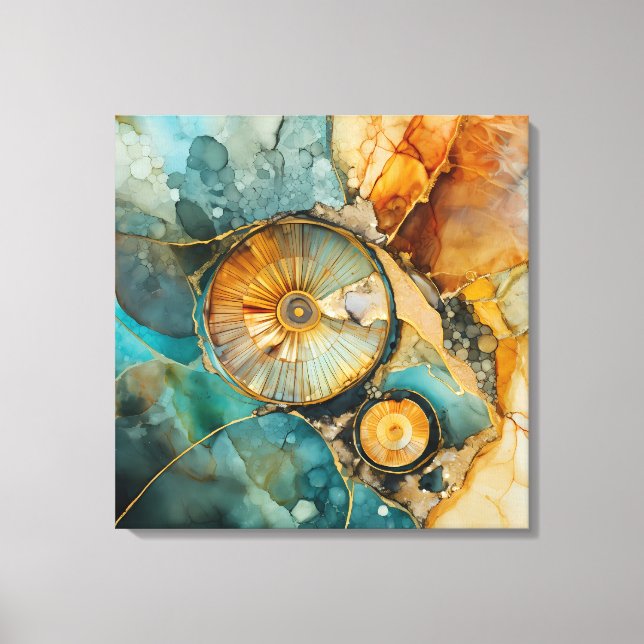 Ammonite Gem Fossil Canvas Art (Framsida)