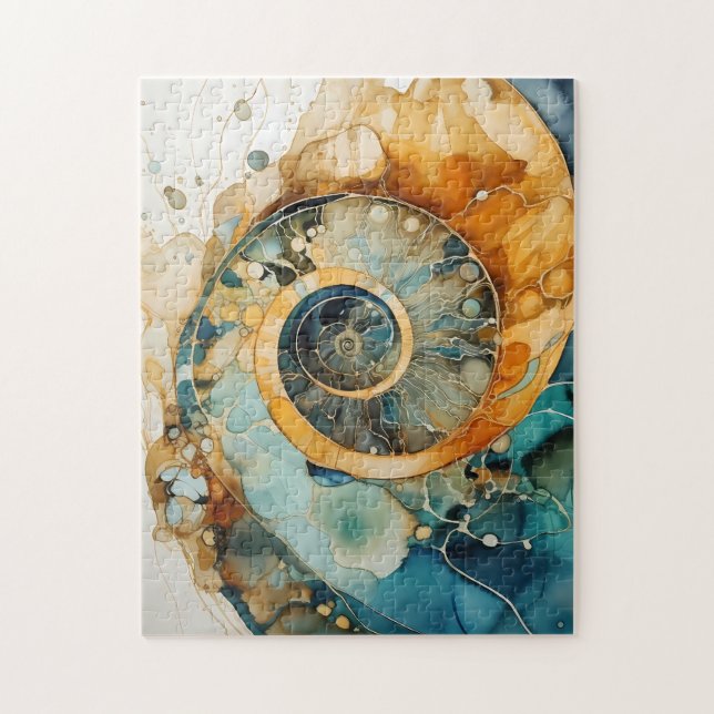 Ammonite Gem Fossil Puzzle Pussel (Vertikal)
