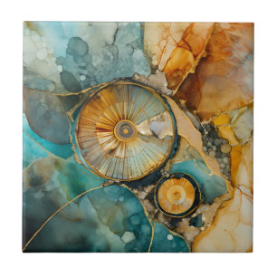 Ammonite Gem Fossil Tile Kakelplatta