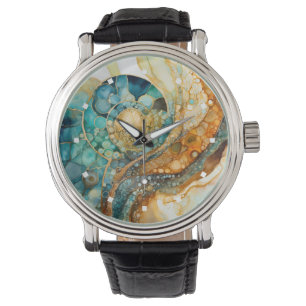 Ammonite Gem Fossil Watch Armbandsur