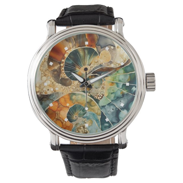 Ammonite Gem Fossil Watch Armbandsur (Framsida)