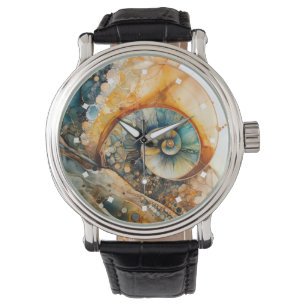 Ammonite Gem Fossil Watch Armbandsur