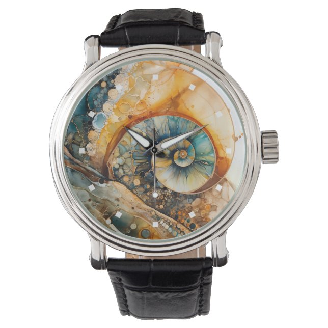 Ammonite Gem Fossil Watch Armbandsur (Framsida)