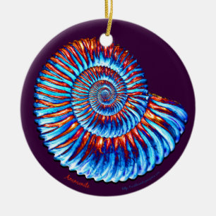 Ammonite Julgransprydnad Keramik