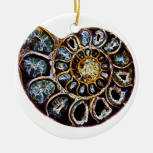 Ammonite Julgransprydnad Keramik