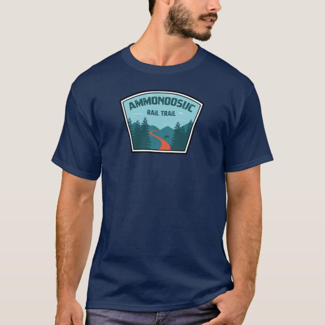 Ammonoosuc Rail Trail New Hampshire T Shirt (Framsida)