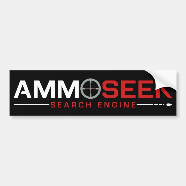 AmmoSeek logotypbildekal - svart 2019 Bildekal (Framsidan)
