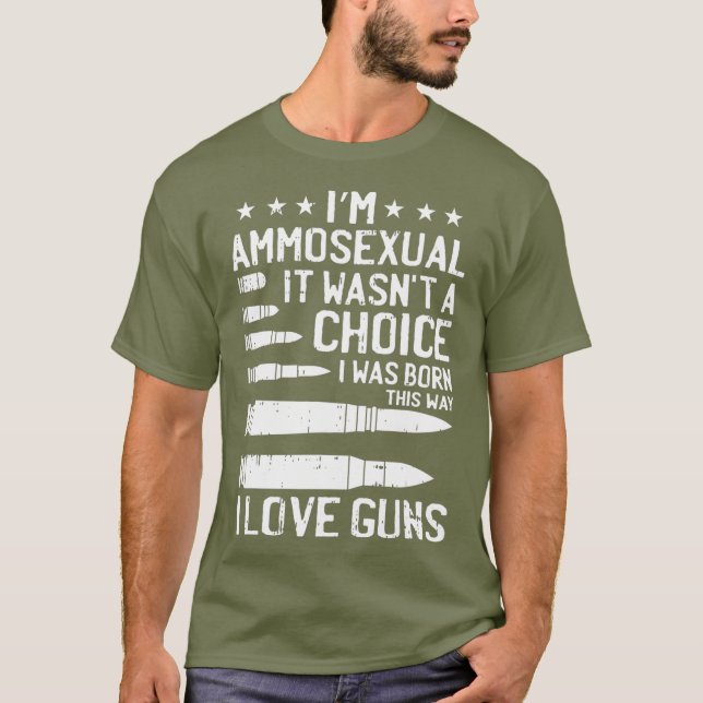 Ammosexuella punkter Kärlek Pro Gun Älskare Coola  T Shirt (Framsida)