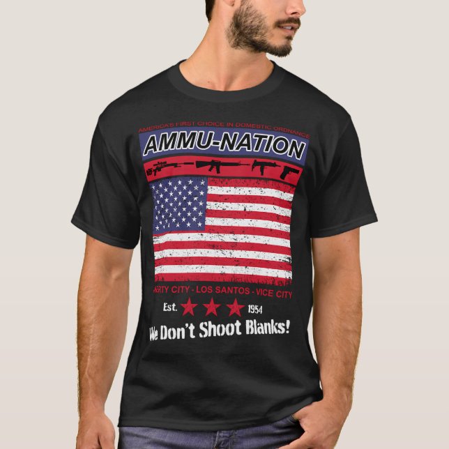 Ammu-Nation - Amerikas första val för inhemsk ammu T Shirt (Framsida)