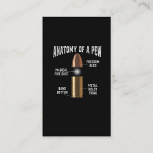 Ammunition Pew Anatomy Funny Gun Bullet Weapon Visitkort