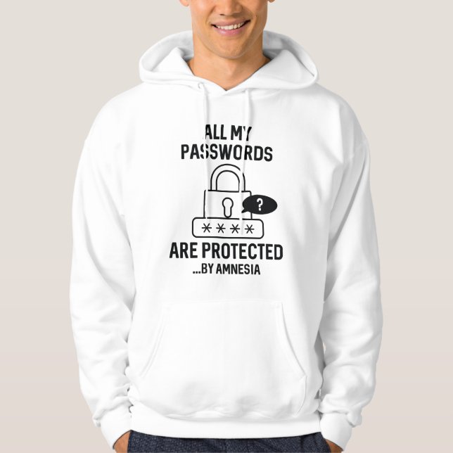 Amnesia Passwords Hoodie (Framsida)