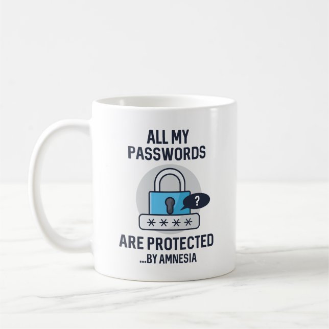 Amnesia Passwords Kaffemugg (Vänster)