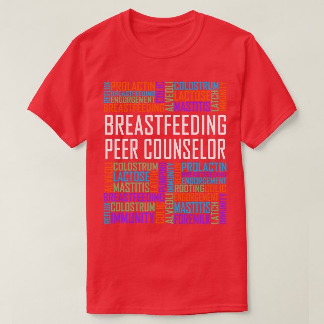 Amning Peer Counselor Ord T Shirt (Design framsida)