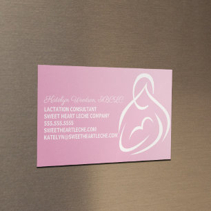 Amning Rådgivande Rosa Ammande klass Magnetiska Visitkort