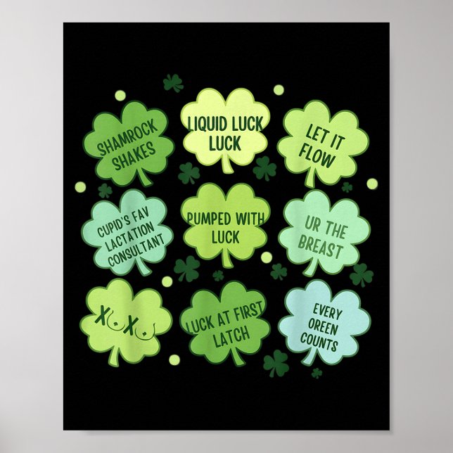 Amning st patricks dag amningskonsult poster (Framsidan)