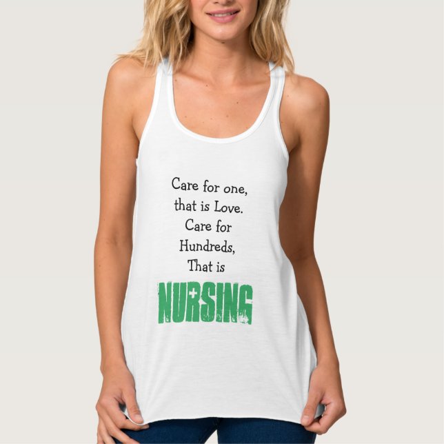 Amningscitat, Sjuksköterska Tank Top Linne Med Racerback (Framsida)
