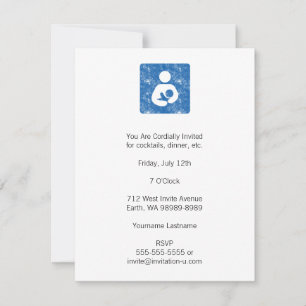 Amningsikon Letterpress stil textur Inbjudningar