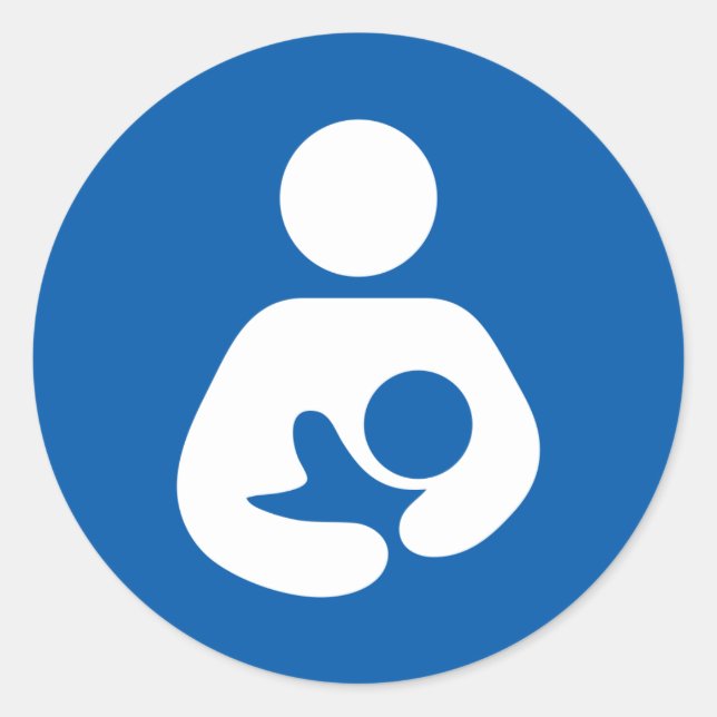 Amningsikon Runt Klistermärke (Framsida)