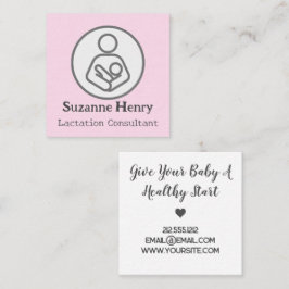 Amningskonsult Ammande Leche Baby Fyrkantigt Visitkort