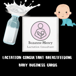 Amningskonsult Ammande Leche Baby Fyrkantigt Visitkort